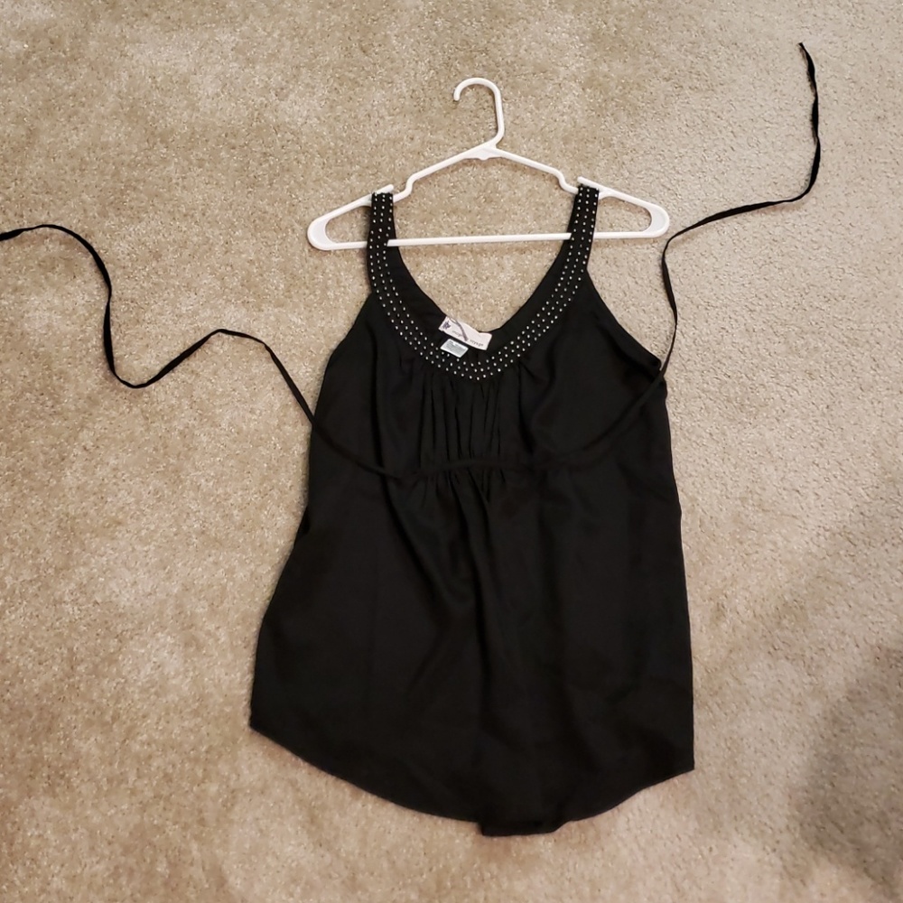 Black studded tank